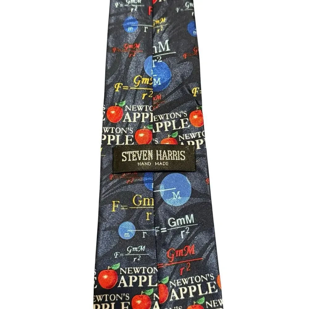 Steve Harris Sir Issac Newton's Law of Gravity Gravitation Science Necktie